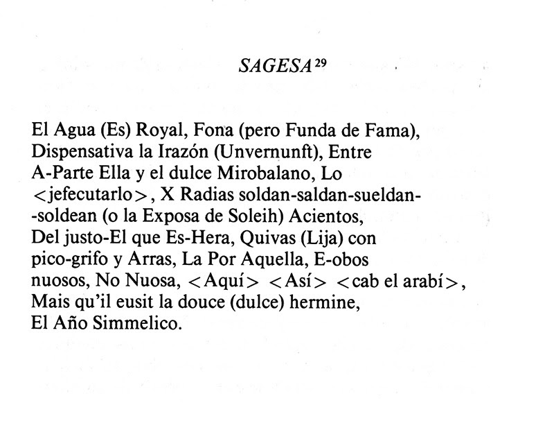 [92] Ignacio Prat, «SAGESA» (1971). Para ti. (1963-1981). Valencia: Pre-Textos, 1983; p. 138