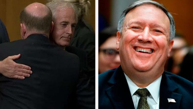 Coons' Bipartisan Gesture during Pompeo Panel Brings
Colleague to Tears
