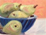 Pears in Blue Pottery - Posted on Thursday, November 20, 2014 by Debra Kennedy