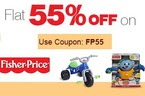 Flat 55% off on selected toys by Fisher Price.