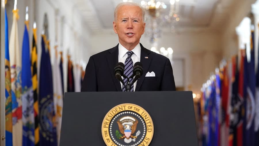 All Americans over 18 will be eligible for the vaccine by May, Biden says