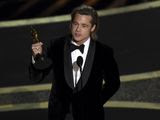 Brad Pitt accepts the award for best performance by an actor in a supporting role for &quot;Once Upon a Time in Hollywood&quot; at the Oscars on Sunday, Feb. 9, 2020, at the Dolby Theatre in Los Angeles. (AP Photo/Chris Pizzello)