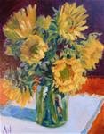 Sunflowers in a Jar - Posted on Thursday, November 13, 2014 by Azhir Fine Art
