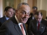 In this Feb. 11, 2020, file photo, Senate Minority Leader Chuck Schumer, D-N.Y., talks to reporters following a Democratic strategy meeting at the Capitol in Washington. (AP Photo/J. Scott Applewhite, File)