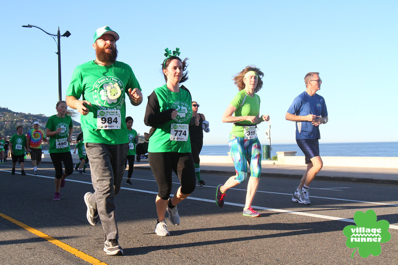 Racers in the Village Runner 2019 St. Patrick's Day Race.