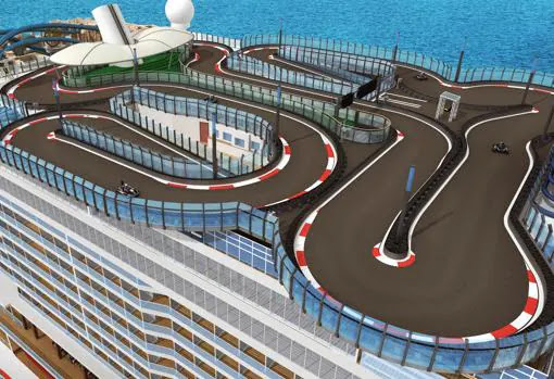 Una pista de karts de 340 metros en el Norwegian Encore