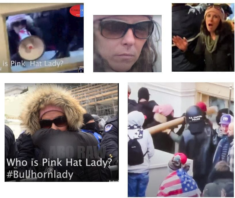 IGNORED BY THE MEDIA ELITES AND FBI: List of 20 Individuals at the Capitol on January 6th – All Appear to be Connected to Antifa or Far Left Groups Most-Wanted-7-Girl-with-Pink-Hat-and-Bull-Horn