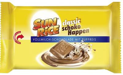 Chocolate. Sun Rice Classic Schoko Happen, de la firma Rübezahl.