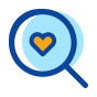 Search heart icon