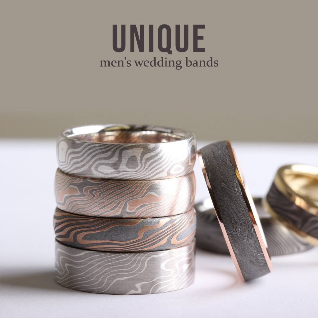 Mens unique hot sale wedding bands