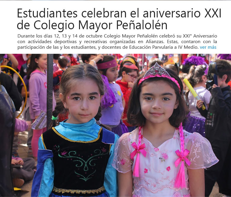 Estudiantes celebran el aniversario XXI de Colegio Mayor Peñalolén
