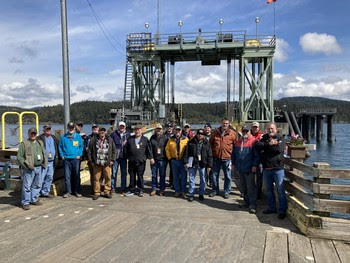 Group of people at Orcas Island terminal