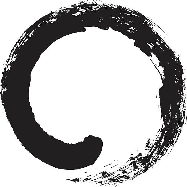 enso – japanese zen circle calligraphy - buddha vector stock illustrations