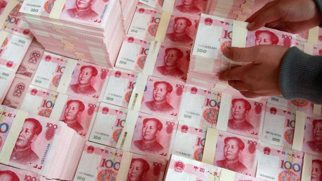 Notas da moeda chinesa