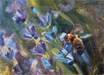 Bee Painting, Original oil by Carol DeMumbrum - Posted on Tuesday, February 17, 2015 by Carol DeMumbrum