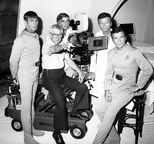 photo of Roddenberry with the cast and crew