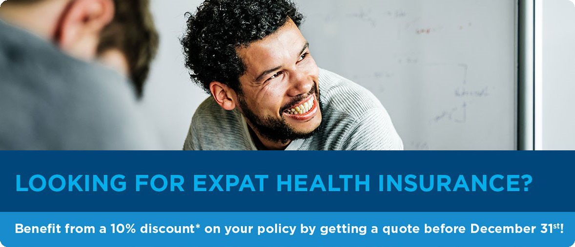 Looking for expat health insurance? Benefit from a 10% discount* on your policy by getting a quote before December 31st!