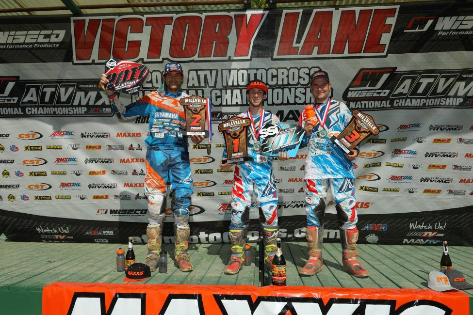 Overall Podium: (2) Chad Wienen, (1) Joel Hetrick, (3) Thomas Brown.