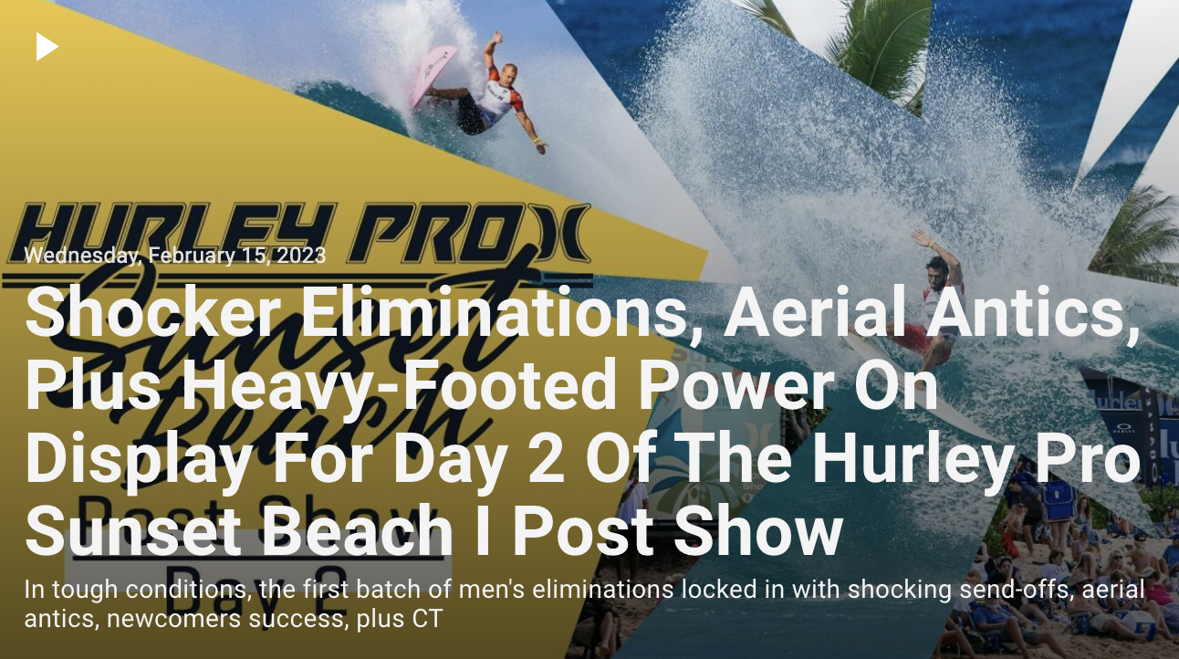 Save the Date: Hurley Pro Sunset Beach