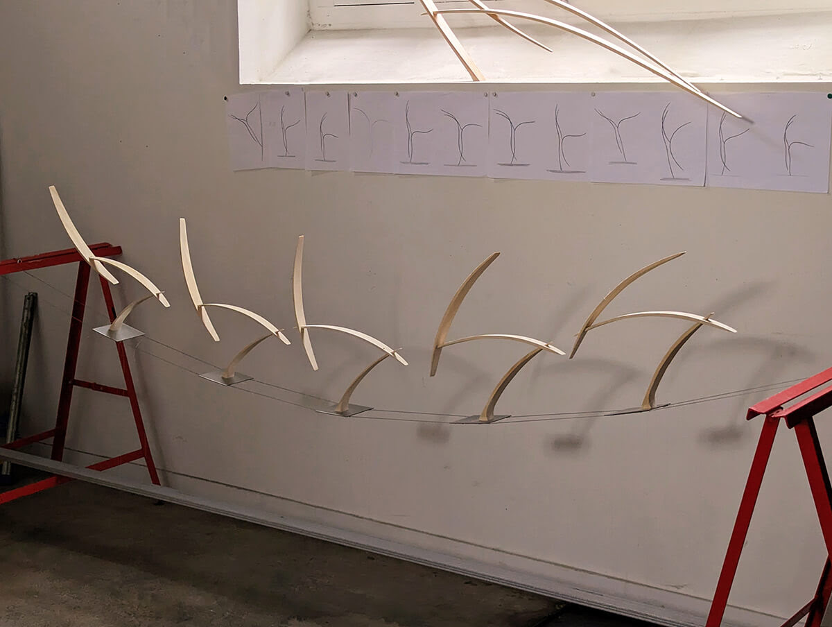Forms on a Catenary Curve (maquette)