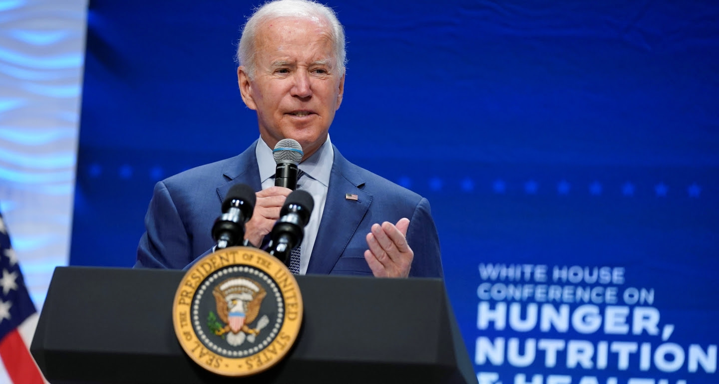 President Joe Biden speaking at the White House Conference on Hunger, Nutrition, and Health