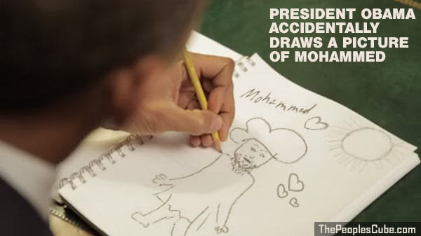 Obama draws a picture of Mohammed