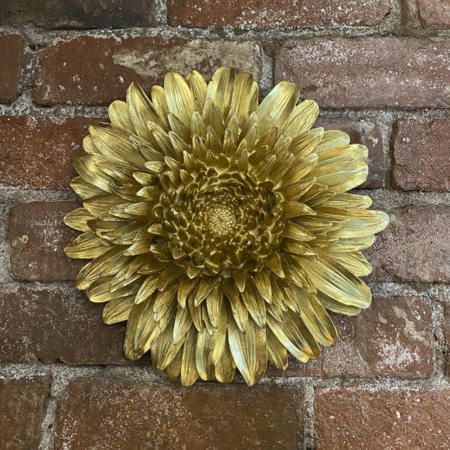 Gisela Graham Gold Sun flower Plaque