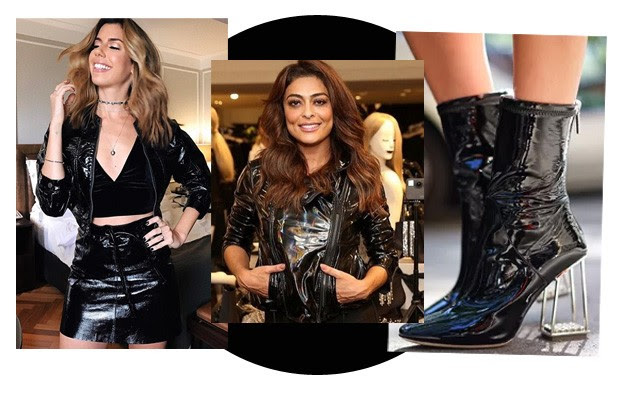 Os looks de vinil conquistaram as famosas (Foto: Divulgação) Os looks de vinil conquistaram as famosas (Foto: Divulgação)