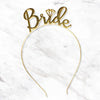 Bride Gold Diamond Bachelorette Party Headband