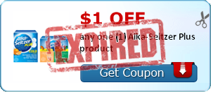 $1.00 off any one (1) Alka-Seltzer Plus product