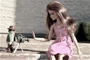 Barbie Doll saying NO to a paparazzi photographer. Pixabay