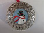 Round Snowman Ornament - Posted on Thursday, December 4, 2014 by Ruth Stewart