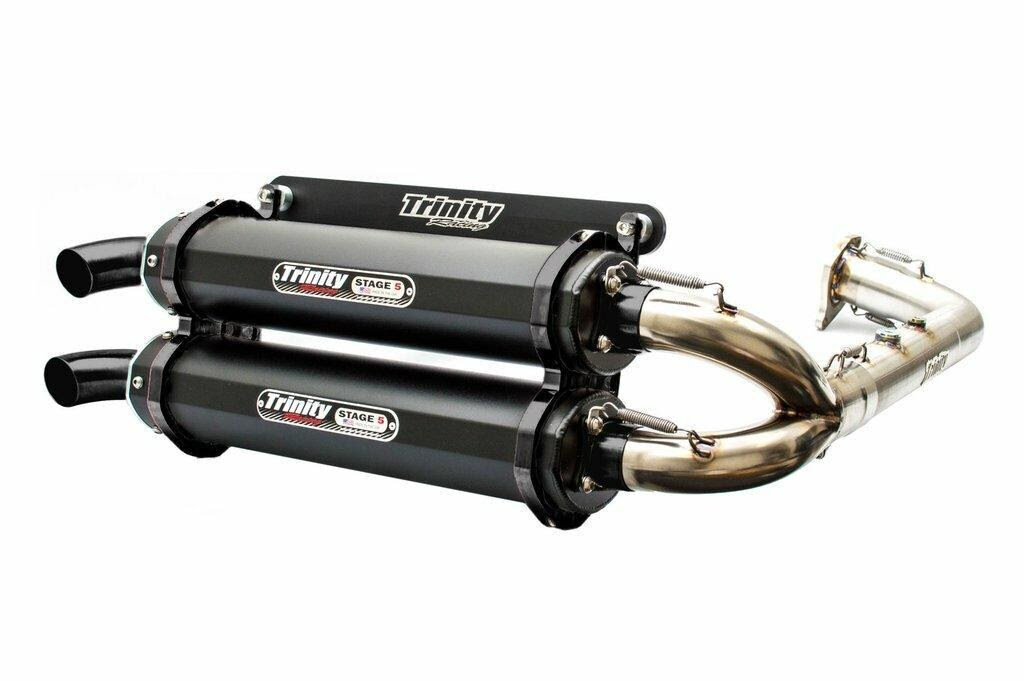 Image of Trinity Racing Polaris RZR XP Turbo/Turbo S Dual System Exhaust (Cerakote Black)