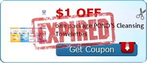 $1.00 off one package POND'S Cleansing Towelettes