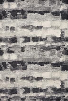 10&#39;x13&#39; Shades of Grey Machine Woven Abstract Brushstroke Indoor Area