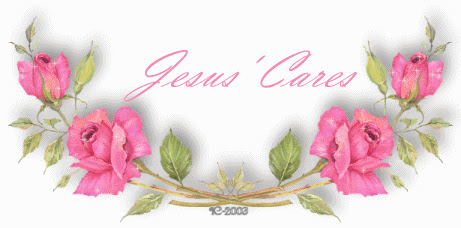 Jesus Cares Roses Crossed